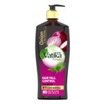 Buy Dabur Vatika Onion Hair Fall Control Shampoo - 640ml | Up to 97% Hair Fall Reduction I With Onion and Saw Palmetto I No Nasties Shampoo | Fortified with Vitamin E & Pro-Vitamin B5 - Purplle