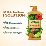 Buy Dabur Vatika Ayurvedic Shampoo - 340ml | Damage Therapy | With Power of 10 ingredients for solving 10 hair problems| No Parabens | For all hair types - Purplle