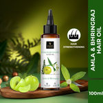 Buy Good Vibes Amla & Bhringraj Strengthening Hair Oil (100 ml) - Purplle