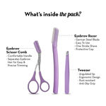 Buy Plush 3-in-1 Professional Eyebrow Grooming Kit - Purplle