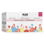 Buy Plush Ultra Thin Sanitary Pads - Pack of 42 | 100% U.S Cotton , 100% Rashfree - Purplle