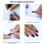 Buy BEROMT PREMIUM GLOSSY NAILS- 304 (NAIL KIT INCLUDED) - Purplle