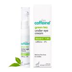 Buy mCaffeine Green Tea Under Eye Cream to Reduce Fine Lines, Wrinkles & Dark Circles | 3% Caffeine, 1.5% Vit C  Reduce dark circles | Cooling Gel & Roller for Men & Women - 15 ml - Purplle
