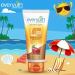 Buy Everyuth Naturals Pure & Light SPF 50 Sun Block Lotion + Tan remover Scrub 50g Free Combo - Purplle