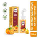 Buy Buds & Berries Brightening Vitamin C Tangerine Foaming Face Wash with Built-In Soft Silicone Brush | pH Balanced Gentle Face Wash | No Sulphate, No Paraben (150 ml) - Purplle