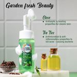 Buy Buds & Berries Clove & Tea Tree Oil Foaming Face Wash for treating acne with Built-In Soft Silicone Brush | pH Balanced Gentle Face Wash | No Sulphate, No Paraben (150 ml) - Purplle