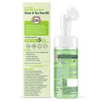 Buy Buds & Berries Clove & Tea Tree Oil Foaming Face Wash for treating acne with Built-In Soft Silicone Brush | pH Balanced Gentle Face Wash | No Sulphate, No Paraben (150 ml) - Purplle