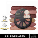 Buy FACES CANADA 6 in 1 Eyeshadow Palette - Candid Charmer 02, 6g | Olive Butter & Macadamia Oil | Vibrant Colors | Highly Pigmented | Easily Blendable | Silky Satin Texture | No Crease | Cruelty-Free - Purplle