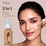 Buy NY Bae 3 IN 1 Serum Foundation - Warm Milk 09 (30 ml) | Infused with Primer | Moisturising I Glowing Korean Skin I Celeb Glow | Dewy Makeup | Evens Skin Tone | Ultra Glow - Purplle