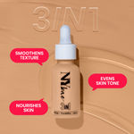 Buy NY Bae 3IN1 Serum Foundation - Warm Pearl 12 (30 ml) | Infused with Primer | Moisturising I Glowing Korean Skin I Celeb Glow | Dewy Makeup | Evens Skin Tone | Ultra Glow - Purplle
