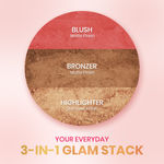 Buy NY Bae 3 in 1 Glam Stack | Blusher and Highlighter | Bronzer | Lip and Cheek Tint | Face Palette | Korean Beauty | Eyeshadow Palette | Makeup Kit - Coral Carnival 03 - Purplle
