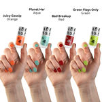 Buy Elitty Nail Polish Combo -Slaying (Aqua, Green , Red, Orange) - Purplle