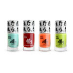 Buy Elitty Nail Polish Combo -Slaying (Aqua, Green , Red, Orange) - Purplle