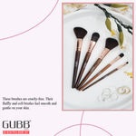Buy GUBB Professional Makeup Brushes Combo Pack of 5 (Foundation Brush, Powder Brush, Blush Brush, Eyeshadow Brush & Eyeliner Brush) - Purplle