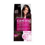 Buy L'Oreal Paris Casting Creme Gloss Hair Color With Glycolic Gloss Complex | Shade 300 - Darkest Brown| 60ml + 40ml + 60g - Purplle