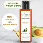 Buy Mystiq Living - Avocado Oil | Avocado Oil For Hair | Avocado Oil For Face | Avocado Hair Oil | Cold Pressed | 100% Pure & Natural - 50 ml - Purplle