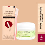 Buy Carmesi Facial Razor (Pack of 3) & 2 in 1 Pre & Post Shave Facial Shaving Balm - Purplle