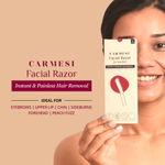 Buy Carmesi Facial Razor (Pack of 3) & 2 in 1 Pre & Post Shave Facial Shaving Balm - Purplle