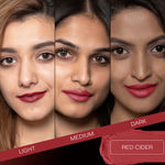 Buy FACES CANADA Weightless Matte Lipstick - Red Cider 28 4.5 gm | High Pigment | Smooth One Stroke Glide | Moisturizes & Hydrates Lips | Vitamin E Jojoba & Almond Oil - Purplle