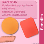 Buy NY Bae Puff Duo | Pack Of 2 | Puff Set | Round Puff | Rectangle Puff | Flawless Makeup Application | Maximum Coverage - Purplle