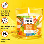 Buy Find Your Happy Place - Poolside Pina Coladas Scented Candle Pineapple & Coconut 200g - Purplle