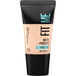 Buy Maybelline New York Fit Me Matte+Poreless Liquid Foundation Tube - Normal To Oily 115 (18 ml) - Purplle
