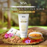 Buy SESA 8% Kumkumadi Walnut Skin Brightening Face Scrub I All Skin Types I Dermatologically Tested I For Glowing Skin, Skin Lightening , Reduces Dark Spots , Removes Blackheads, Whiteheads & Dead SkinI De-Tans I For Men & Women I100gm - Purplle