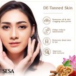 Buy SESA 8% Kumkumadi Walnut Skin Brightening Face Scrub I All Skin Types I Dermatologically Tested I For Glowing Skin, Skin Lightening , Reduces Dark Spots , Removes Blackheads, Whiteheads & Dead SkinI De-Tans I For Men & Women I100gm - Purplle