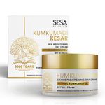 Buy SESA 8% Kumkumadi Kesar Skin Brightening Day Cream with SPF 20 & PA +++ I 50 gm I Ayurvedic , Lightweight Moisturizer, For Glowing Skin, Skin Brightening & Lightening cream, Protection from sun damage & Reduced Dark spots - Purplle