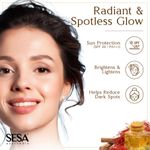 Buy SESA 8% Kumkumadi Kesar Skin Brightening Day Cream with SPF 20 & PA +++ I 50 gm I Ayurvedic , Lightweight Moisturizer, For Glowing Skin, Skin Brightening & Lightening cream, Protection from sun damage & Reduced Dark spots - Purplle