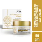 Buy SESA 8% Kumkumadi Kesar Skin Brightening Day Cream with SPF 20 & PA +++ I 50 gm I Ayurvedic , Lightweight Moisturizer, For Glowing Skin, Skin Brightening & Lightening cream, Protection from sun damage & Reduced Dark spots - Purplle
