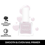 Buy FACES CANADA Smooth & Even Nail Primer, 5ml | Vitamin E & Rose Quartz | Rose Flower Extract | Satin Matte Finish | Hydrated, Nourished & Brighter Nails | Blurs Imperfections | Conceals Ridges - Purplle