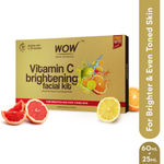 Buy WOW Skin Science Vitamin C Brightening Facial Kit with Rose Water | For All Skin Types | 6 Easy Steps | For Brighter and Even Toned Skin |For Men & Women | Pack of 7 60ml+25ml - Purplle