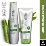 Buy Biolage Professional Fiberstrong Anti-Breakage Shampoo & Conditoner, 95% less breakage & Reduces Hairfall, With Bamboo, Vegan, 400 ml + 196 gm - Purplle