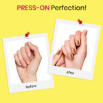 Buy NY Bae Pretty Real Stick On Nails | Artificial Nails | Gel Nails Set | Easy Application | Nail Art Kit - Nude Attitude - Purplle
