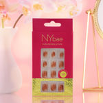 Buy NY Bae Pretty Real Stick On Nails | Artificial Nails | Gel Nails Set | Easy Application | Nail Art Kit - Nude Attitude - Purplle