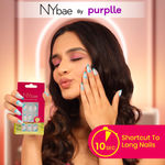 Buy NY Bae Pretty Real Stick On Nails - Blue My Mind - Purplle