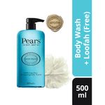 Buy Pears 98% Pure Glycerin With Mint Extracts Body Wash,100% Soap Free,500ml (Free Loofah) - Purplle