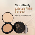 Buy Swiss Beauty Airbrush Finish Compact with SPF 10 | AM-PM of Oil-Control |Matte Finish |For All Skin Types|5-Walnut - Purplle