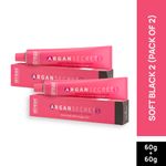 Buy Streax Professional Argan Secret Hair Colourant Cream - Soft Black 2 (60 gm) (Pack of 2) - Purplle