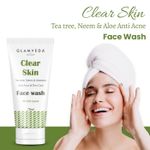 Buy Glamveda Clear Skin Tea Tree, Neem & Aloe Vera Anti Acne Face Wash (75 ml) - Purplle