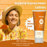 Buy Glamveda Hybrid Sunscreen Lotion Spf 50 PA+++ Moisturize & Protect (60 ml) - Purplle
