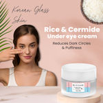 Buy Glamveda Glass Skin Rice & ceramide Under Eye Cream Reduces Dark Circles & Puffiness (15 gm) - Purplle