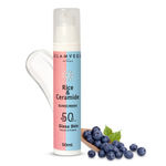 Buy Glamveda Glass Skin Rice & ceramide Dewy Sunscreen SPF 50 PA+++ Broad Spectrum Blue Light Filter No White Cast Non Comedogenic Water & Sweat Proof (50 ml) - Purplle