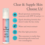 Buy Glamveda Glass Skin Rice & ceramide Dewy Sunscreen SPF 50 PA+++ Broad Spectrum Blue Light Filter No White Cast Non Comedogenic Water & Sweat Proof (50 ml) - Purplle