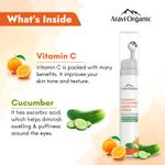 Buy Aravi Organic Vitamin C Under Eye Cream For Dark Circles, Wrinkles & Fine Lines - With Vitamin C, Cucumber and Hylunoric Acid - Cooling Gel & Roller For Men & Women -15 ml - Purplle
