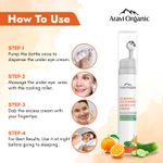 Buy Aravi Organic Vitamin C Under Eye Cream For Dark Circles, Wrinkles & Fine Lines - With Vitamin C, Cucumber and Hylunoric Acid - Cooling Gel & Roller For Men & Women -15 ml - Purplle
