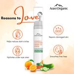 Buy Aravi Organic Vitamin C Under Eye Cream For Dark Circles, Wrinkles & Fine Lines - With Vitamin C, Cucumber and Hylunoric Acid - Cooling Gel & Roller For Men & Women -15 ml - Purplle