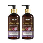 Buy WOW Skin Science Onion Shampoo for Hair Fall Control & Promotes Hair Growth - 10x Stronger Hair - With Red Onion Seed Oil Extract, Black Seed Oil & Pro-Vitamin B5 - 300 ml (pack of 2) - Purplle