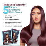 Buy BBLUNT Wine Deep Burgundy 5 Minute Shampoo Hair Colour for 100% Grey Coverage - 20 ml X 5 - Purplle